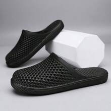 All-seasons Granny Flat Slippers For Women, Waterproof And Durable Rubber Material, Perfect For Bathroom/water Activities