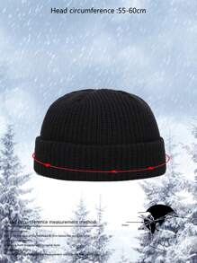 1入組套男士戶外素色豆豆帽套裝2適用於戶外 - 彩色 - 查看 4