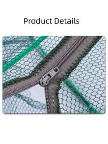 1pc Foldable Fishing Lobster Trap Crab Net, Fishing Accessory - Army Green - View 5