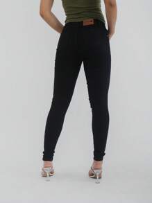 Women Pants - 黑色 - 查看 4