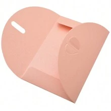 20pcs Pink Envelope Thick Cardboard Small Foldable DIY Paper Envelopes Self Locking Buckle Letter Gift Card Cover - Pink - View 3