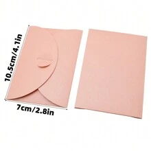 20pcs Pink Envelope Thick Cardboard Small Foldable DIY Paper Envelopes Self Locking Buckle Letter Gift Card Cover - Pink - View 2