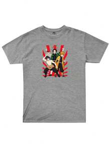 Camiseta Demon Masculina Fio30.1 Slayer Nekuzo Kimetsu No Yaiba - Cinza - Visão 1