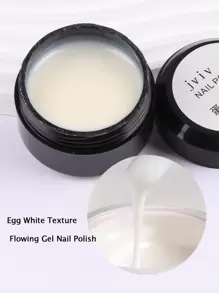 15克蛋清蛋白凝胶指甲油（带刷子），渐变果冻乳霜UV凝胶指甲油，自然持久UV/LED凝胶美甲 - 黃色 - 查看 5