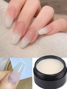 15克蛋清蛋白凝胶指甲油（带刷子），渐变果冻乳霜UV凝胶指甲油，自然持久UV/LED凝胶美甲 - 黃色 - 查看 4