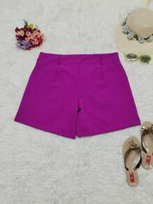 Plus Size Shorts - Màu tím - Xem 2