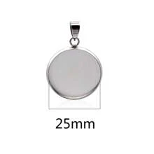 10 件/批适用于 6 8 10 12 14 16 18 20 25 30 毫米不锈钢树脂镂空凸圆形底盘镶嵌边框吊坠珠宝 DIY 珠宝配件吊坠项链