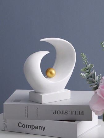 1pc Modern Luxury Resin White Eye Shaped Living Room Hallway Decoration Ornament Best Gifts Birthday