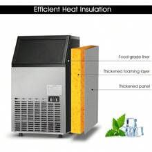 Lifezeal Built-In Stainless Steel Commercial 110Lbs/24H Ice Maker Portable Ice Machine - Black - View 8