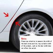 1pc Universal Car Modification Carbon Fiber Wide Body Wheel Eyebrow Anti-scratch Rubber Bumper Strip, Scratchproof Trim Protection Guards For Car - Black - View 4