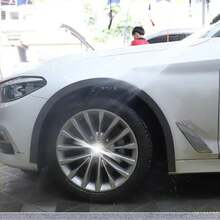 1pc Universal Car Modification Carbon Fiber Wide Body Wheel Eyebrow Anti-scratch Rubber Bumper Strip, Scratchproof Trim Protection Guards For Car - Black - View 3