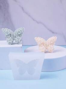 1pc Butterfly Shaped Aroma Plaster, Candle, Wax Or Silicon Mold For Decorating. Buy Two For A Better Deal. - White - View 4