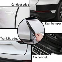 Car Door Edge Guards Door Sill Protector 5D Carbon Fiber Car Wrap Film Vinyl Automotive Wrap Film Car Door Sill Protection Film Anti-Collision Fits For Most Car