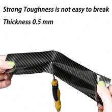 Car Door Edge Guards Door Sill Protector 5D Carbon Fiber Car Wrap Film Vinyl Automotive Wrap Film Car Door Sill Protection Film Anti-Collision Fits For Most Car