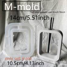 Heart Shaped Silicone Mold For Hydroponic Plant Tube, Rectangular Silicone Mold For Water Plant Container, Aromatherapy Stick Storage Cup, Gypsum Mold For Home Decoration Diy - White - View 5