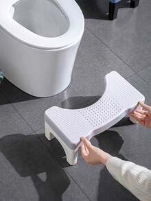 1入組塑膠腳凳適用於廁所使用作為A凳子家庭浴室 - 淺灰色 - 查看 3