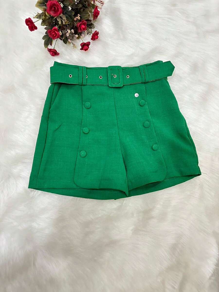 Women Shorts - 綠色 - 查看 1