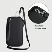 VALUEWIN 1pc Black Polyester Multi-Functional 3-Compartment Zipper Travel Organizer For Flight Tickets, Passport, Cards, Coins, Suitable For Men, Women, Business Trip, Travel, School, Gift Travel Stuff Travel Organiser Travel Items Travel Wallet Passport Holder Passport Wallet Beach Vacation Bag Summer