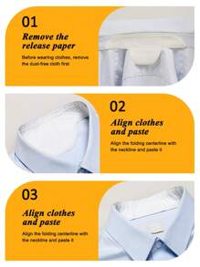 10pcs/pack Collar Stays To Prevent Collars & Hat Brims From Getting Dirty - White - View 5