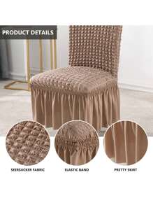 1件氣泡紗裙彈性餐椅套