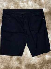 Men Denim Shorts - 黑色 - 查看 2