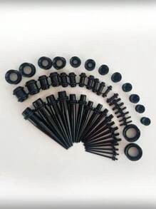 25 Paar Modische Und Einfache Ohrmessgeräte Im Exotischen Stil Mit Größen Von 14 G Bis 00 G. Konische Ohr-expander, Sortiert Nach Größen Und Verpackt In Einem Opp-beutel