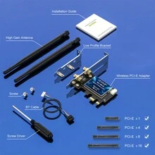 EDUP WIFI6E thẻ không dây AX210 chip pcie máy tính để bàn tích hợp bộ thu wifi BT5.2 - Màu xanh lam - Xem 7