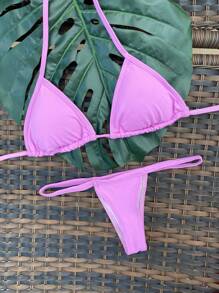 Women Bikini Sets - 紫丁香色 - 查看 2
