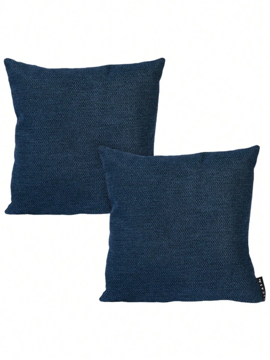 Rivo Alfa Small Square Decorative Cushion Set Of 2 Rivoli Navy Blue 35 X 35 Cm - Blue - View 1