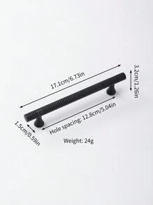 2pcs Plastic Drawer Pulls, Cabinet Handles - Black - View 4