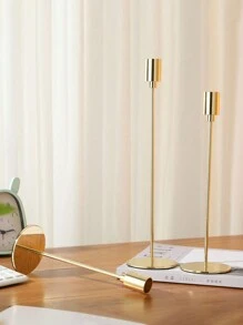 3 pezzi/set dorato stile europeo Supporto per candele, romantico cena tavolo Decorazioni, Decorazione di nozze - Dorato - Visualizzare 5