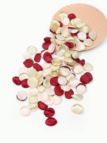 200入組混色人造絲綢雜質花瓣,玫瑰花瓣用於婚禮,派對裝飾diy - 彩色 - 查看 2