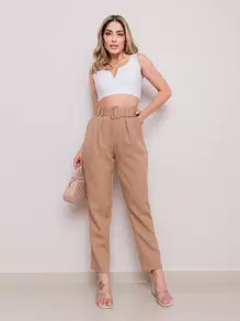 Women Pants - 銅色 - 查看 1