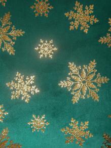 Miater 1 件絲絨金色印花聖誕枕套 - 橄欖綠 - 查看 3