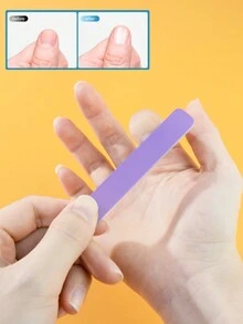 1入組納米玻璃指甲文件,修指甲光亮拋光棒,用於修邊和磨光指甲表面,附贈收納盒 - 紫色 - 查看 5