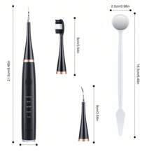 Hailicare Cepillo de dientes eléctrico 6 en 1, 5 niveles de intensidad, batería de larga duración, gran capacidad de limpieza para proteger la salud bucal, esencial para uso doméstico - Negro - Ver 3