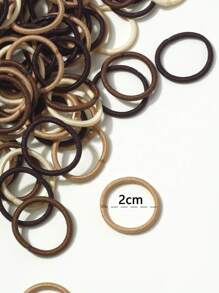 200pcs Girls' Simple & Practical Portable Hair Ties, Fashionable Hair Accessories For Back To School Season - Multicolor - View 4