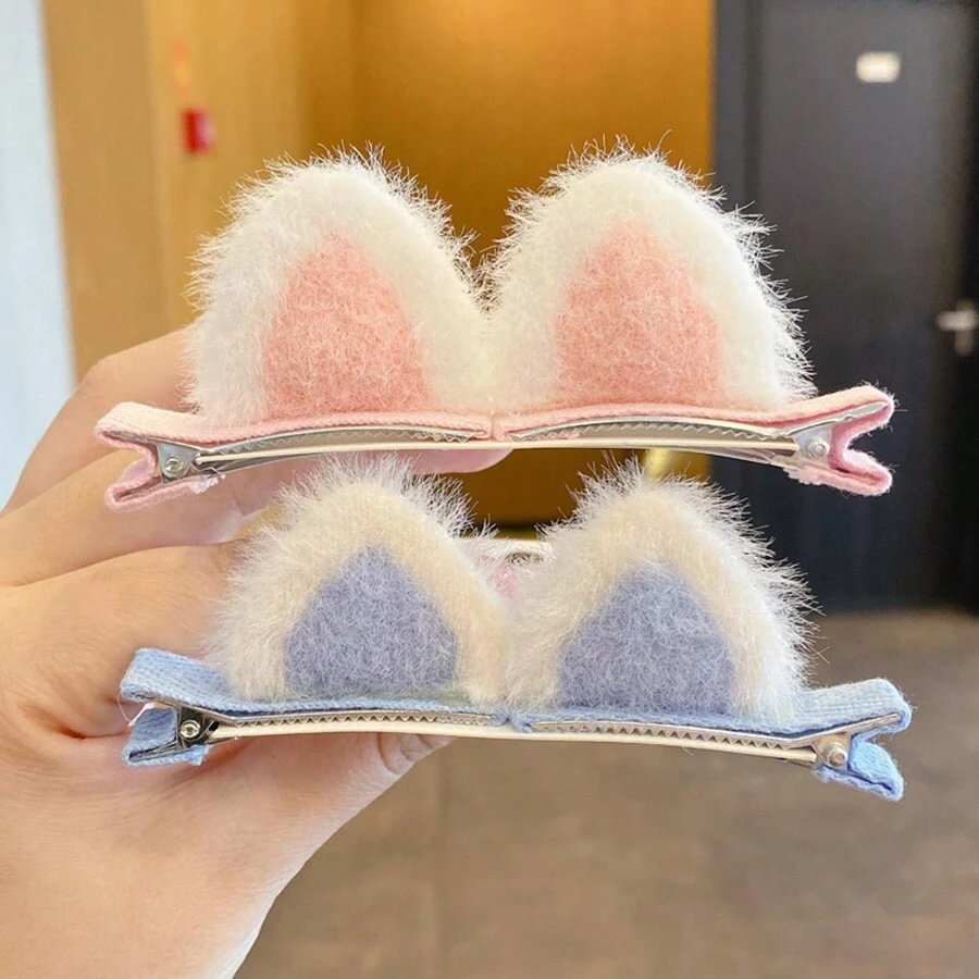 2sets Women's Multicolor Cute Cat Ear Hair Clips - Multicolor - View 1