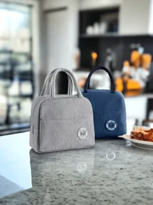 12 pzas Lonchera Térmica Bolsa Para Alimentos bolsas de aislamiento portátiles bolsas de almuerzo reutilizables - Multicolor - Ver 5