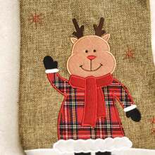 Christmas Stocking Decorations, Large Size Socks Bag - Linen D section - View 2