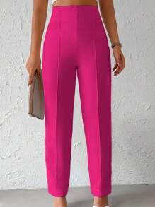 Women Pants - 玫紅色 - 查看 1