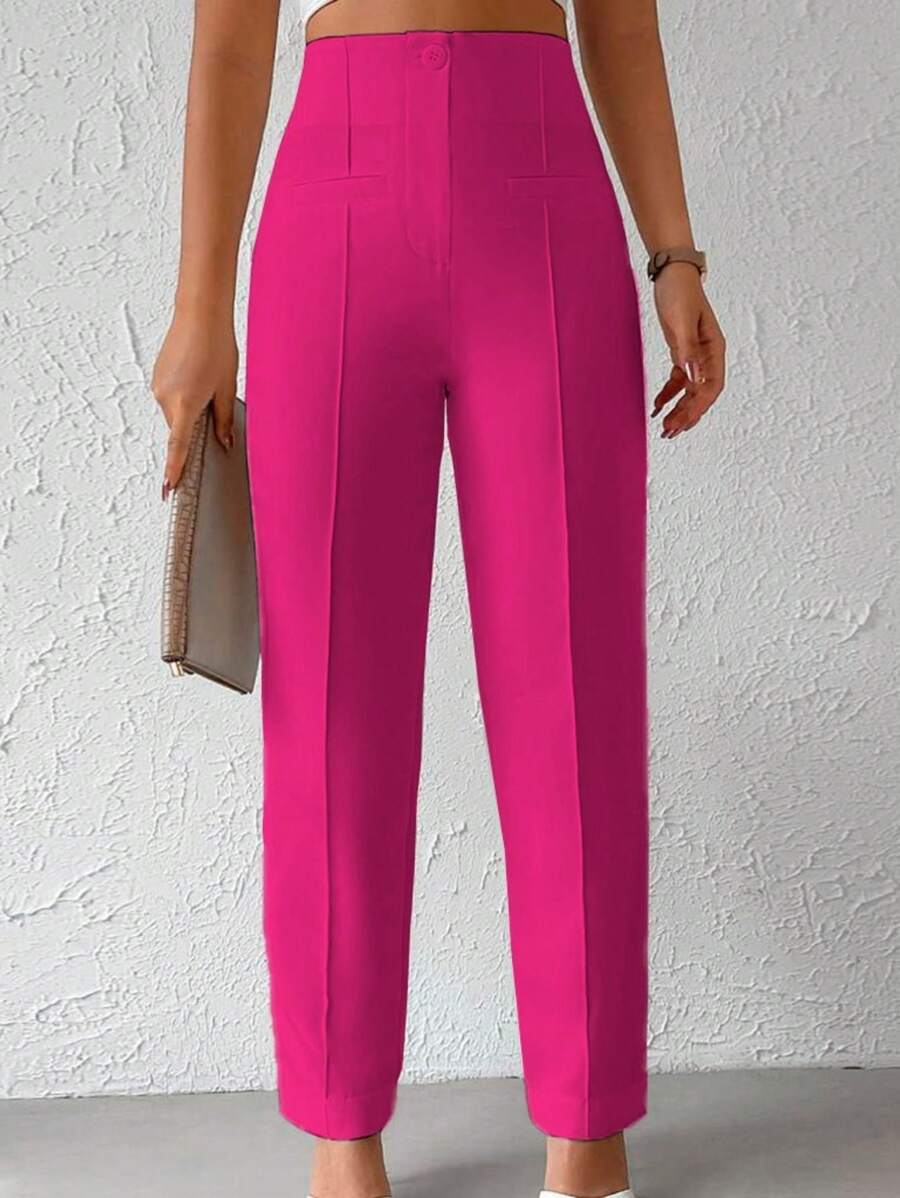 Women Pants - 玫紅色 - 查看 1