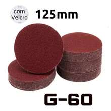 Suporte Boina + 20 Lixas Disco Para Parafusadeira/ Esmerilhadeira Pronta Entrega - Vermelho - Visão 4