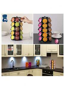 Organizador rotatorio Bluelander con capacidad para 35 cápsulas de café, rota hacia la perfección y el orden, - Multicolor - Ver 5