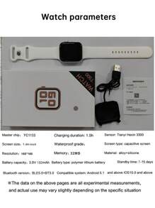 2024 Reloj inteligente de una pieza de silicona a la moda para hombres y mujeres con función de llamadas, recuento de pasos, seguimiento de calorías y distancia, alarma y notificación de mensajes, reloj inteligente multifuncional para deportes, pantalla táctil completa de 1.44 pulgadas compatible con sistemas Android e iOS como regalo para estudiantes que regresan a la escuela - Gris - Ver 9