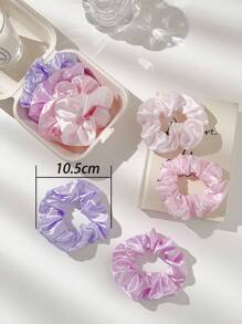 12/40个装女士时尚可爱糖果色弹力发圈套装，柔软有弹性，多巴胺情人节发圈，休闲马尾辫发饰弹力发带 - 彩色 - 查看 6