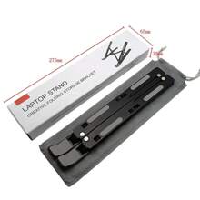 Suporte De Notebook Articulado Alumínio Dobrável Ergonômico 8 Regulagens - Prata - Visão 4