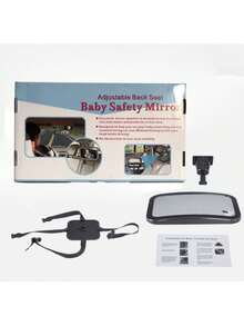 1入組嬰兒汽車座椅安全鏡,後向安裝嬰兒安全鏡進行觀察 - 黑色 - 查看 2