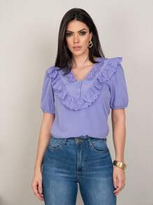 Women Tops - 紫色 - 查看 1