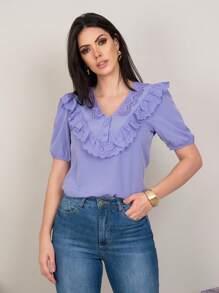 Women Tops - 紫色 - 查看 8